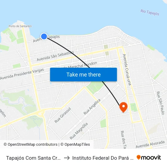 Tapajós Com Santa Cruz | Sentido Oeste to Instituto Federal Do Pará - Campus Santarém map