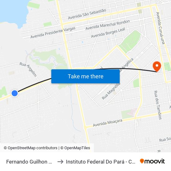 Fernando Guilhon Com Caiçara to Instituto Federal Do Pará - Campus Santarém map