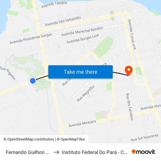 Fernando Guilhon Com Cáritas to Instituto Federal Do Pará - Campus Santarém map