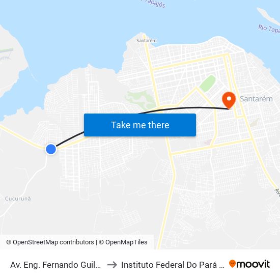 Av. Eng. Fernando Guilhon, 4999 | Eetepa to Instituto Federal Do Pará - Campus Santarém map