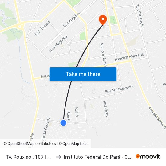 Tv. Rouxinol, 107 | Parada Final to Instituto Federal Do Pará - Campus Santarém map