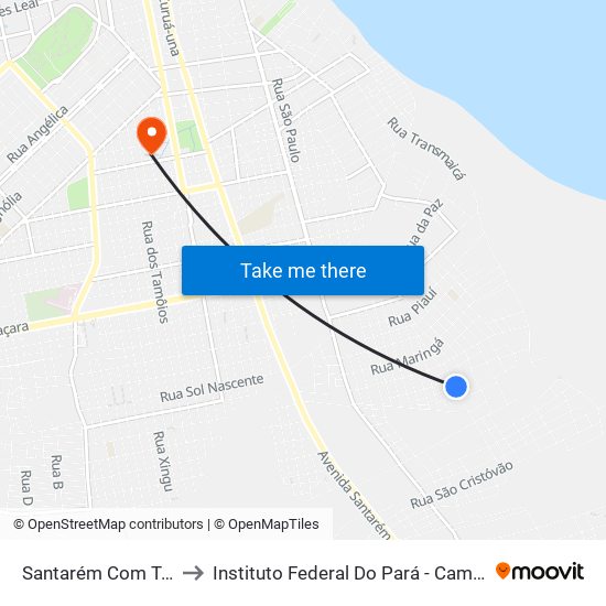 Santarém Com Tancredo to Instituto Federal Do Pará - Campus Santarém map