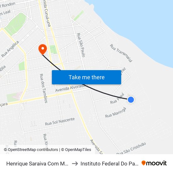 Henrique Saraiva Com Maringá | Sentido Sudeste to Instituto Federal Do Pará - Campus Santarém map