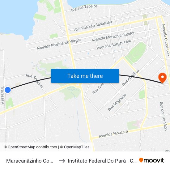 Maracanãzinho Com São Marcos to Instituto Federal Do Pará - Campus Santarém map