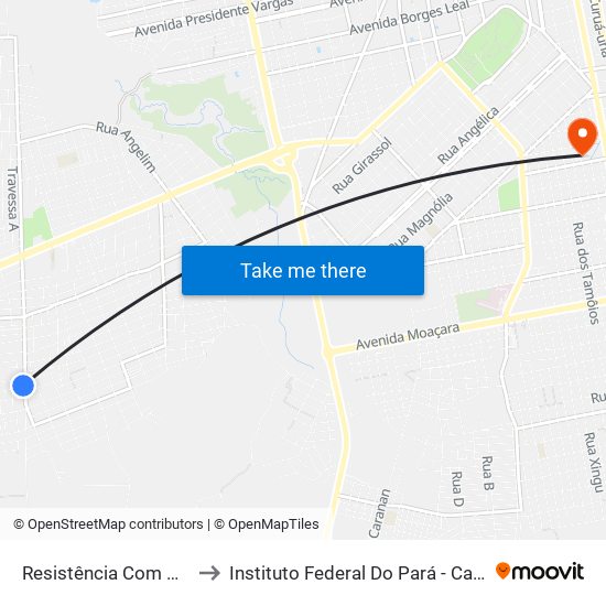 Resistência Com Graça E Paz to Instituto Federal Do Pará - Campus Santarém map