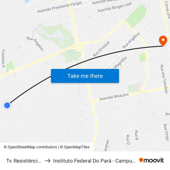 Tv. Resistência, 252 to Instituto Federal Do Pará - Campus Santarém map