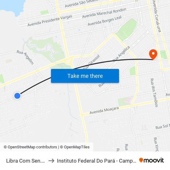 Libra Com Sen. Lemos to Instituto Federal Do Pará - Campus Santarém map