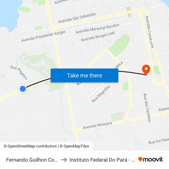 Fernando Guilhon Com Ponta Negra to Instituto Federal Do Pará - Campus Santarém map