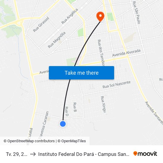 Tv. 29, 221 to Instituto Federal Do Pará - Campus Santarém map