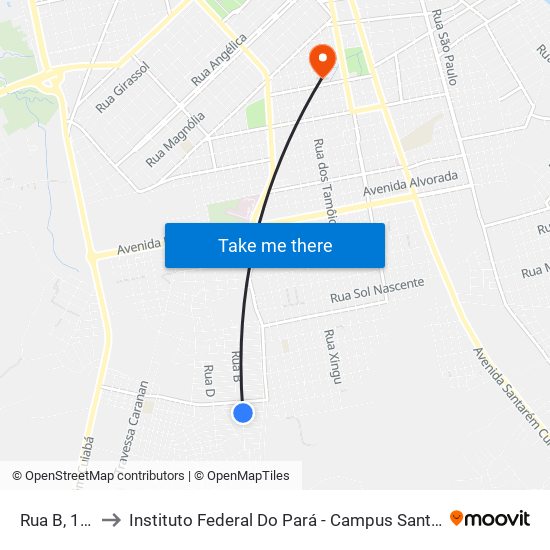 Rua B, 191 to Instituto Federal Do Pará - Campus Santarém map