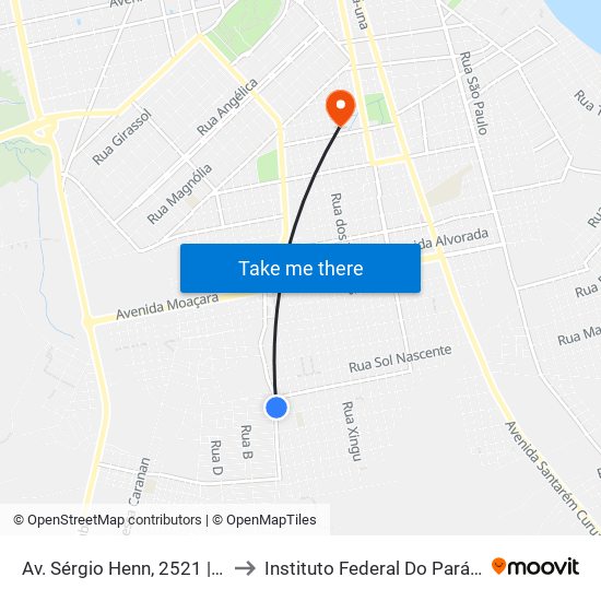 Av. Sérgio Henn, 2521 | Imóveis Jacarandá to Instituto Federal Do Pará - Campus Santarém map