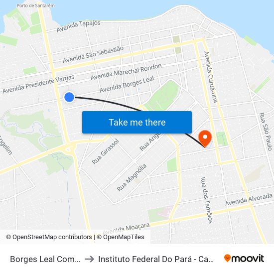 Borges Leal Com Agripina to Instituto Federal Do Pará - Campus Santarém map