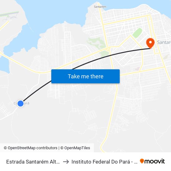 Estrada Santarém Alter Do Chão, 299 to Instituto Federal Do Pará - Campus Santarém map