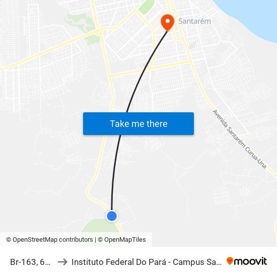 Br-163, 6868 to Instituto Federal Do Pará - Campus Santarém map