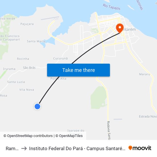 Ramal to Instituto Federal Do Pará - Campus Santarém map