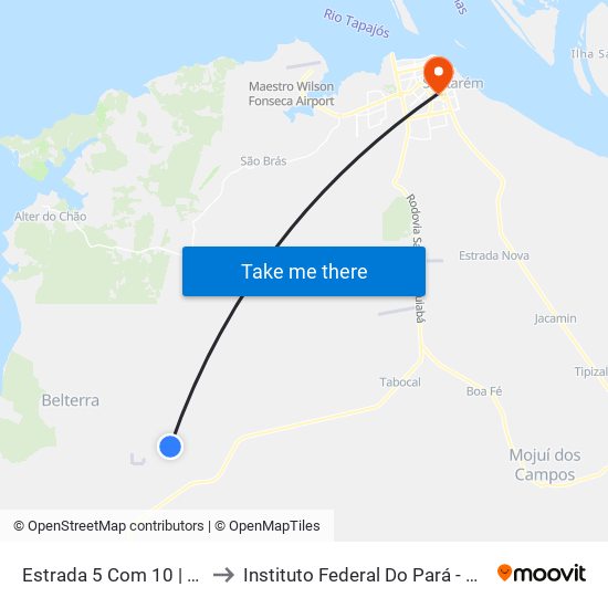 Estrada 5 Com 10 | Sentido Leste to Instituto Federal Do Pará - Campus Santarém map