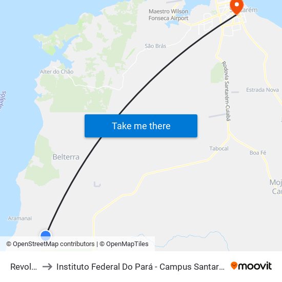 Revolta to Instituto Federal Do Pará - Campus Santarém map