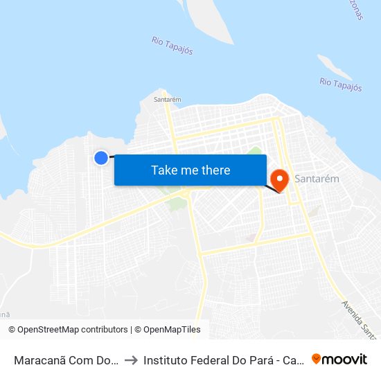 Maracanã Com Dom Floriano to Instituto Federal Do Pará - Campus Santarém map