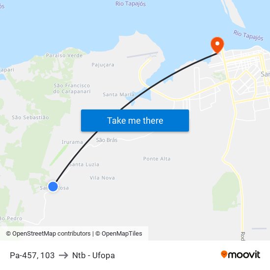 Pa-457, 103 to Ntb - Ufopa map