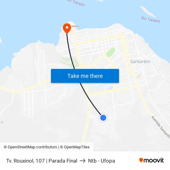 Tv. Rouxinol, 107 | Parada Final to Ntb - Ufopa map