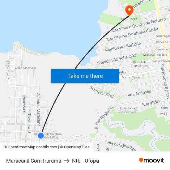 Maracanã Com Irurama to Ntb - Ufopa map