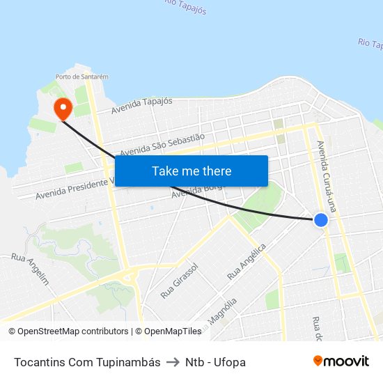 Tocantins Com Tupinambás to Ntb - Ufopa map