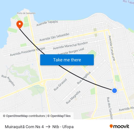 Muiraquitã Com Ns 4 to Ntb - Ufopa map