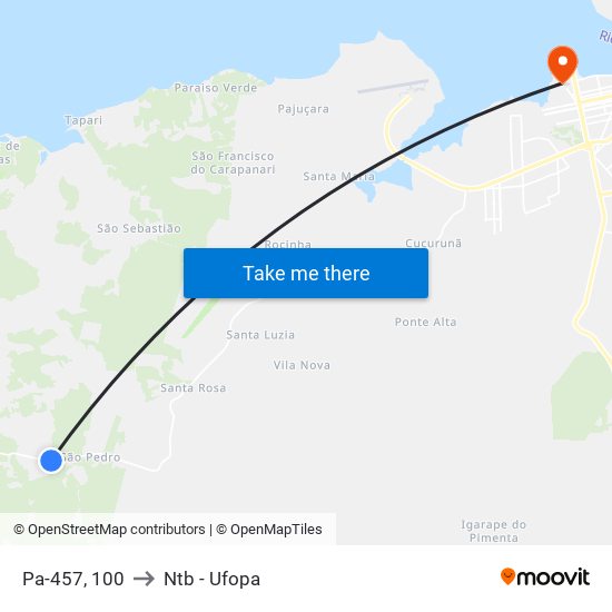 Pa-457, 100 to Ntb - Ufopa map