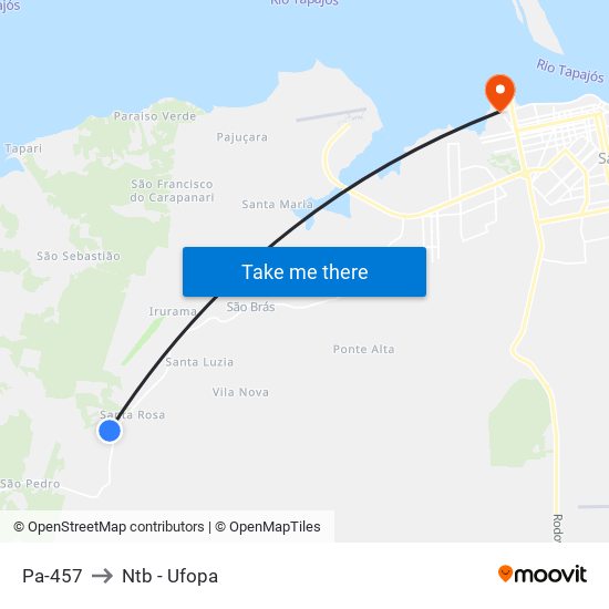 Pa-457 to Ntb - Ufopa map