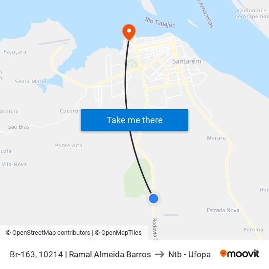 Br-163, 10214 | Ramal Almeida Barros to Ntb - Ufopa map