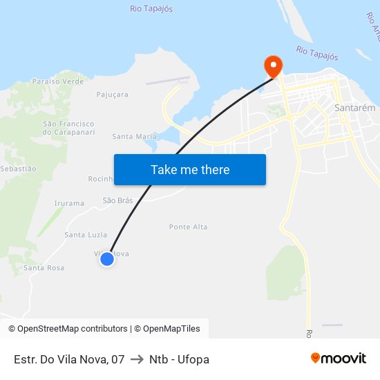 Estr. Do Vila Nova, 07 to Ntb - Ufopa map