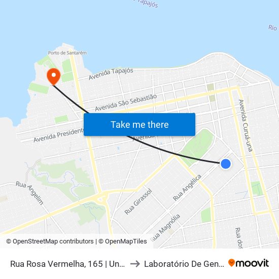 Rua Rosa Vermelha, 165 | Unama - Centro Universitário to Laboratório De Genética Da Interação map