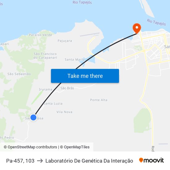 Pa-457, 103 to Laboratório De Genética Da Interação map