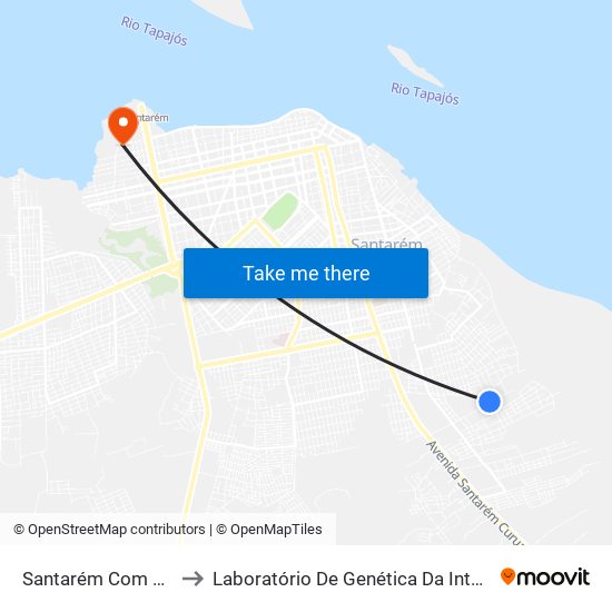 Santarém Com Jutaí to Laboratório De Genética Da Interação map