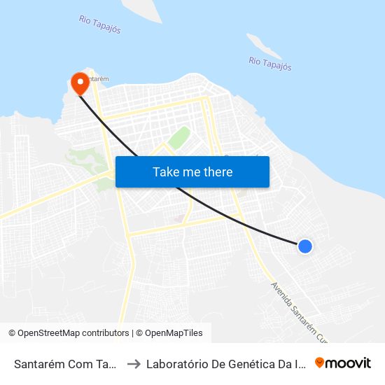 Santarém Com Tancredo to Laboratório De Genética Da Interação map