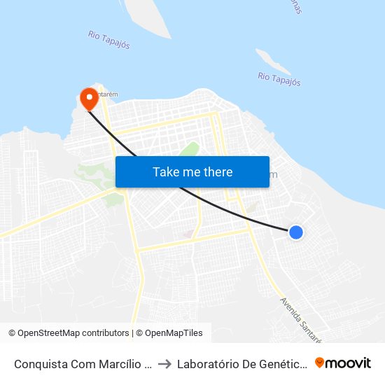 Conquista Com Marcílio | Sentido Norte to Laboratório De Genética Da Interação map