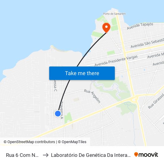 Rua 6 Com Ns 7 to Laboratório De Genética Da Interação map