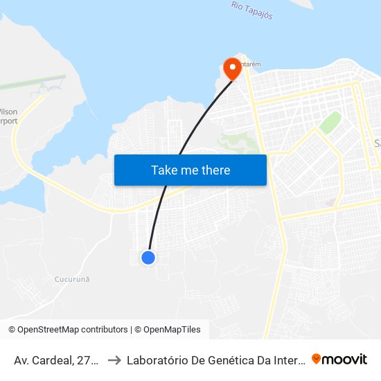 Av. Cardeal, 27341 to Laboratório De Genética Da Interação map