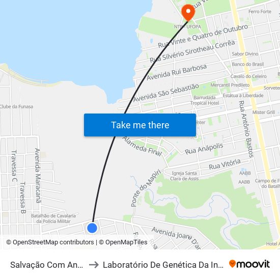 Salvação Com Angelim to Laboratório De Genética Da Interação map