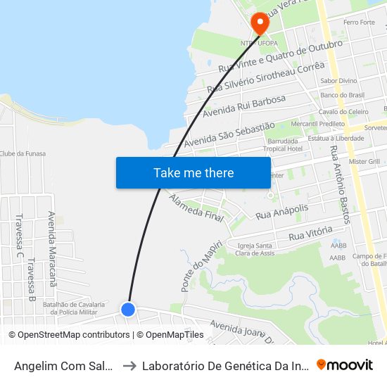 Angelim Com Salvação to Laboratório De Genética Da Interação map