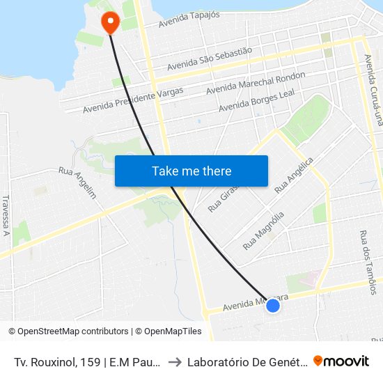 Tv. Rouxinol, 159 | E.M Paulo Rodrigues Santos to Laboratório De Genética Da Interação map