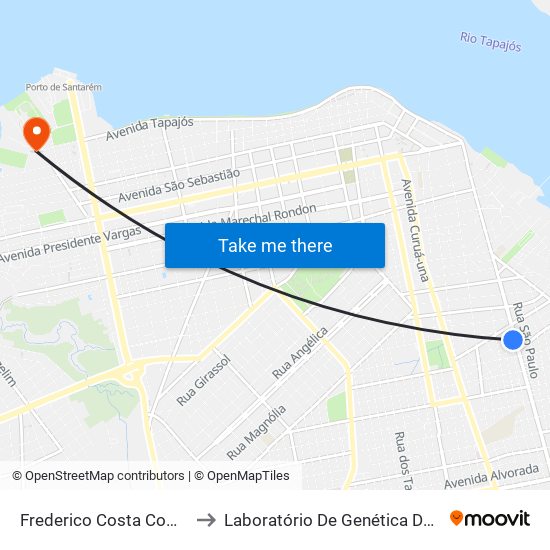 Frederico Costa Com Guamá to Laboratório De Genética Da Interação map