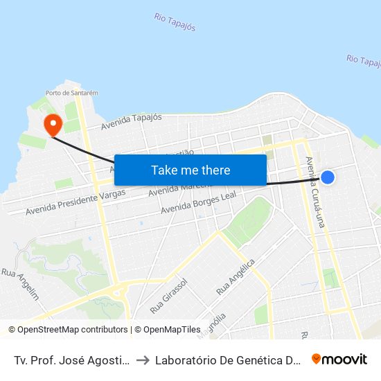 Tv. Prof. José Agostinho, 542 to Laboratório De Genética Da Interação map