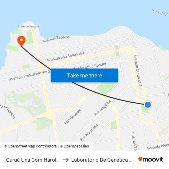 Curuá-Una Com Haroldo Veloso to Laboratório De Genética Da Interação map