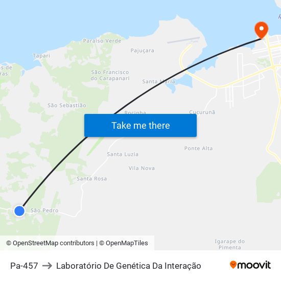 Pa-457 to Laboratório De Genética Da Interação map