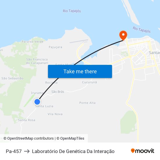 Pa-457 to Laboratório De Genética Da Interação map