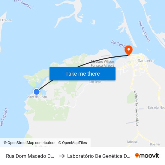 Rua Dom Macedo Costa, 755 to Laboratório De Genética Da Interação map