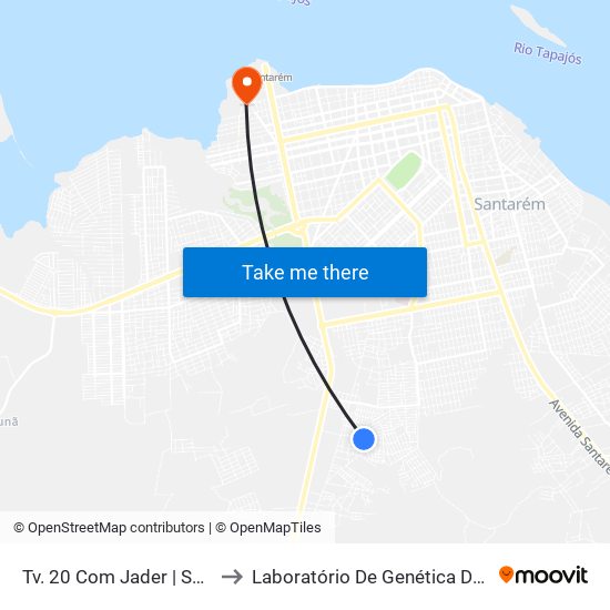 Tv. 20 Com Jader | Sentido Sul to Laboratório De Genética Da Interação map