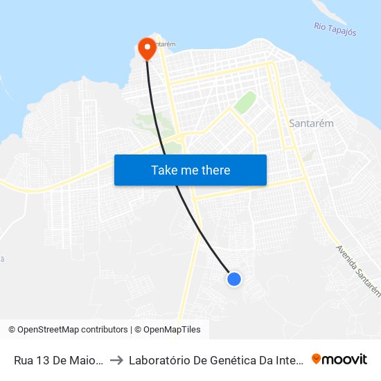 Rua 13 De Maio, 56 to Laboratório De Genética Da Interação map