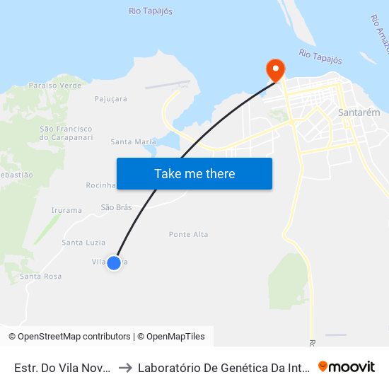 Estr. Do Vila Nova, 03 to Laboratório De Genética Da Interação map